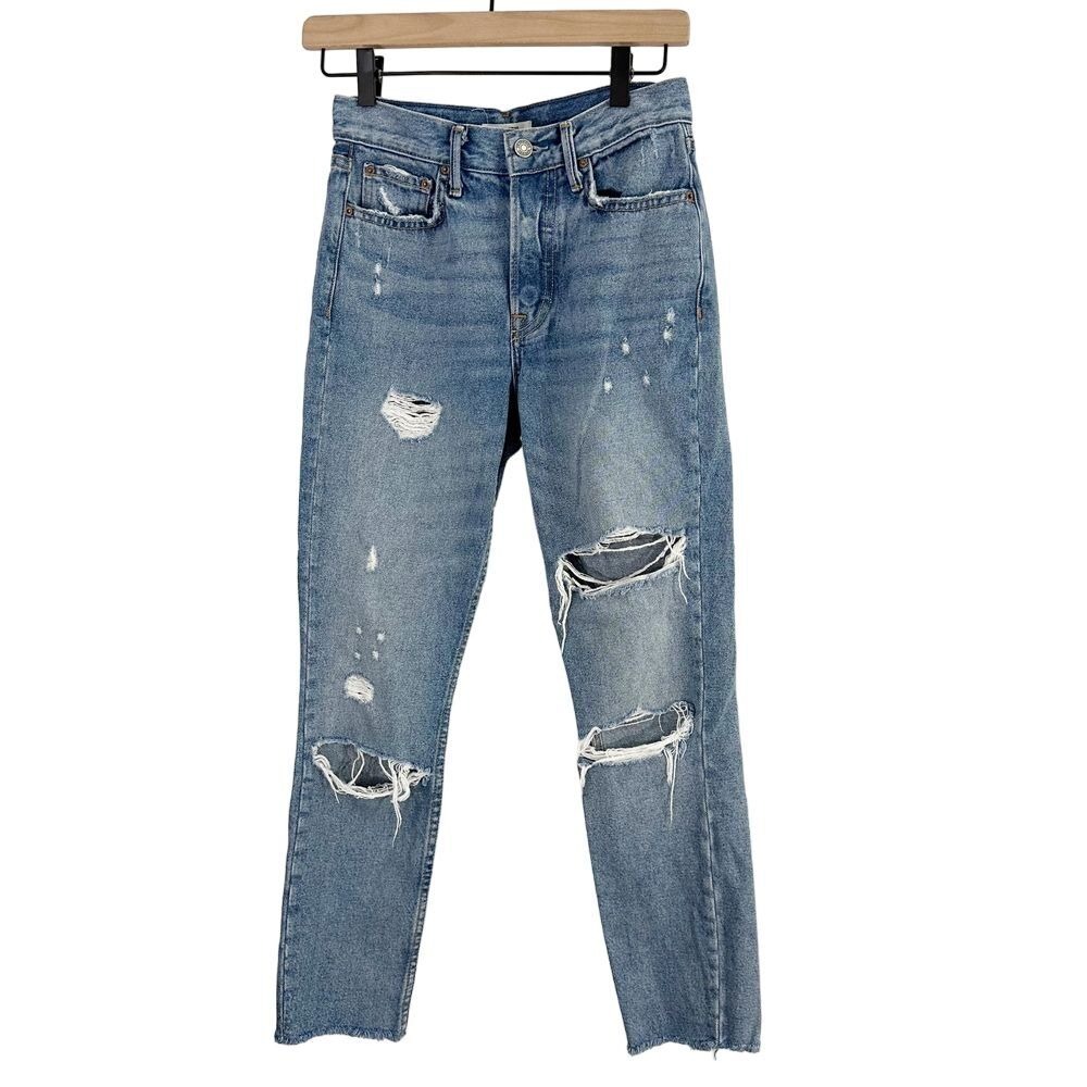 NWOT GRLFRND The Karolina Distressed‎ A Little More Love Jeans Blue Size 24